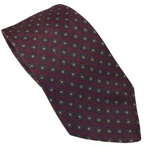 Burdines Allen Lolly Silk Tie Geometric Florida England USA